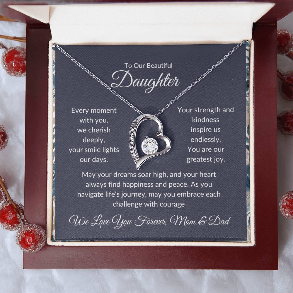 Forever Love Necklace For Daughter - Dark
