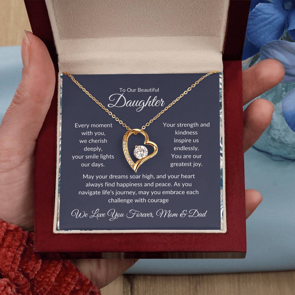 Forever Love Necklace For Daughter - Dark