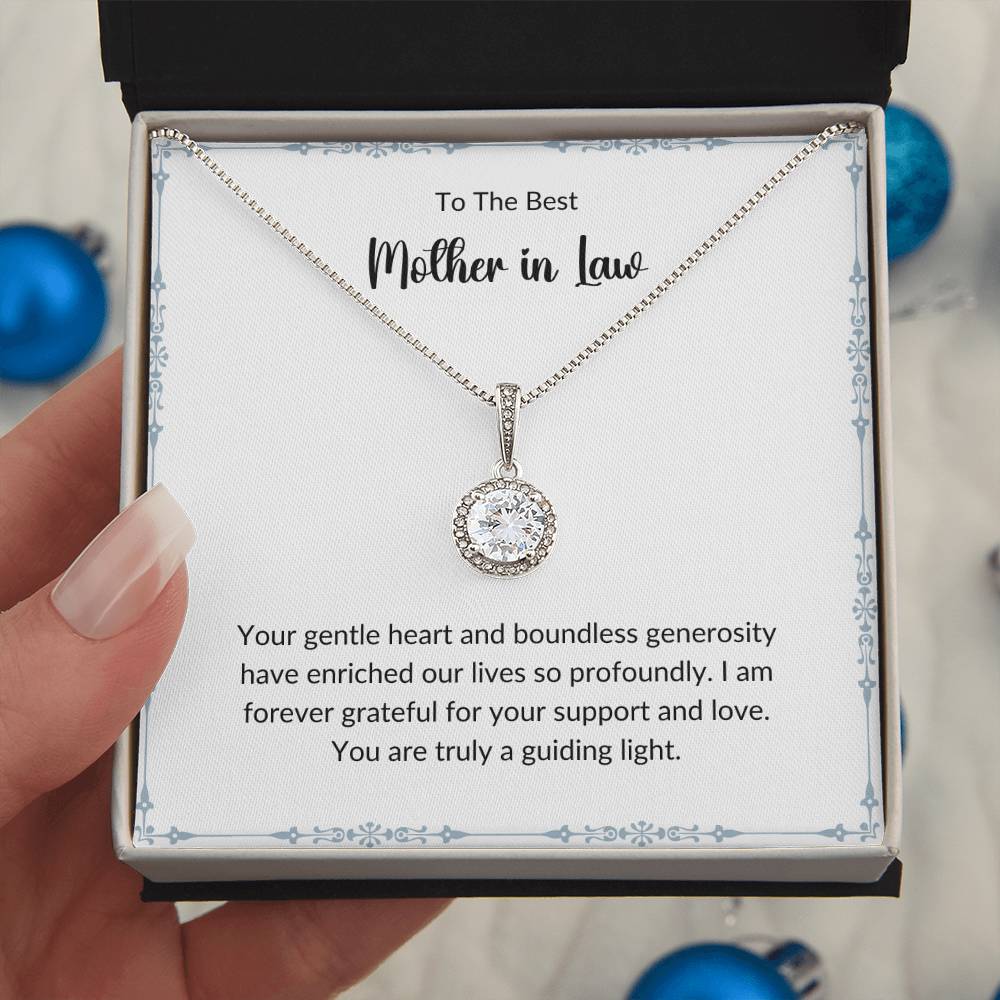 Eternal Hope Necklace For Mother-In-Law - White With Border