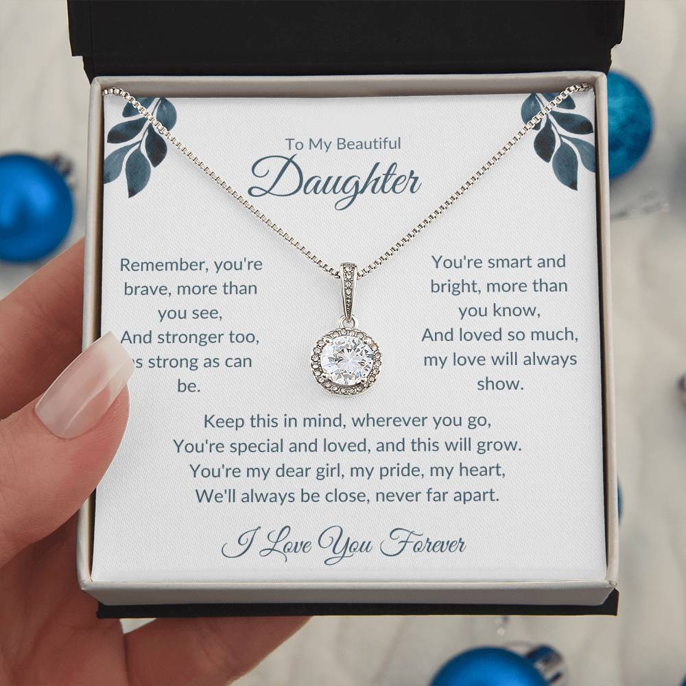 Eternal Hope Necklace For Daughter - Leafy White