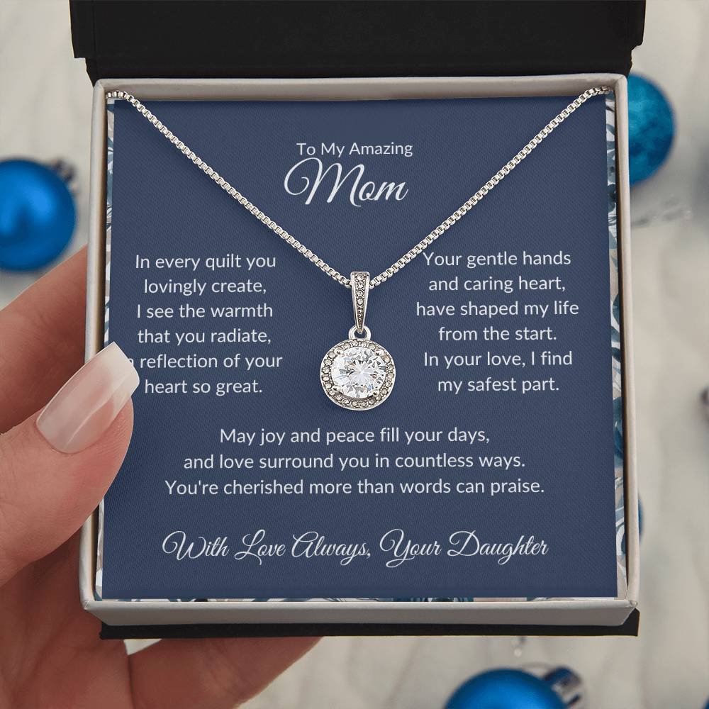 Eternal Hope Necklace For Quilting Mother - Dark Blue