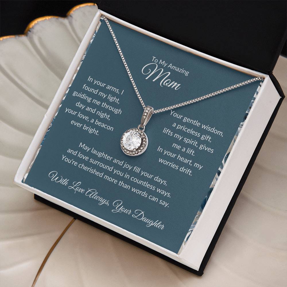 Eternal Hope Necklace For Mother - Dark Cyan