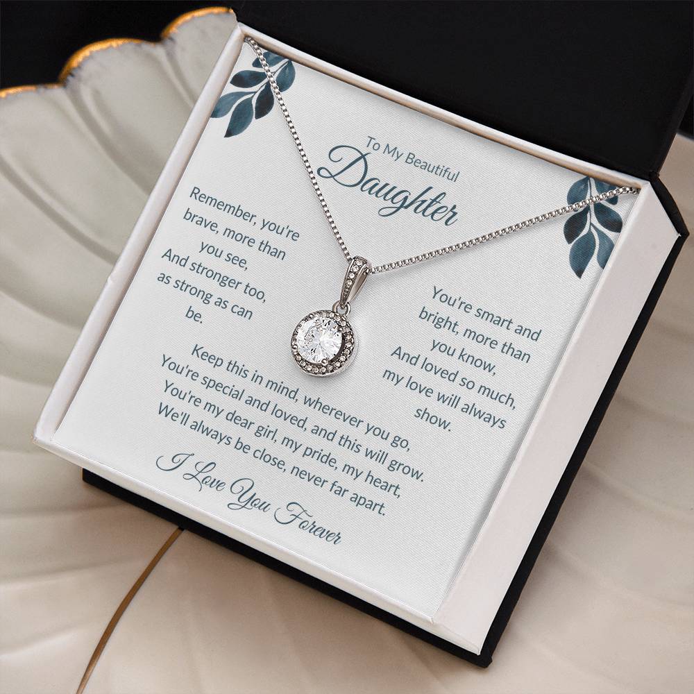 Eternal Hope Necklace For Daughter - Leafy White