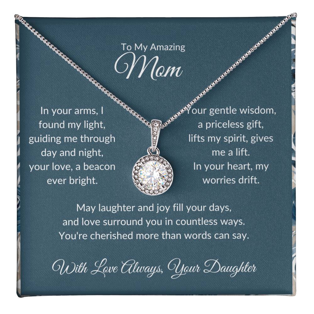 Eternal Hope Necklace For Mother - Dark Cyan