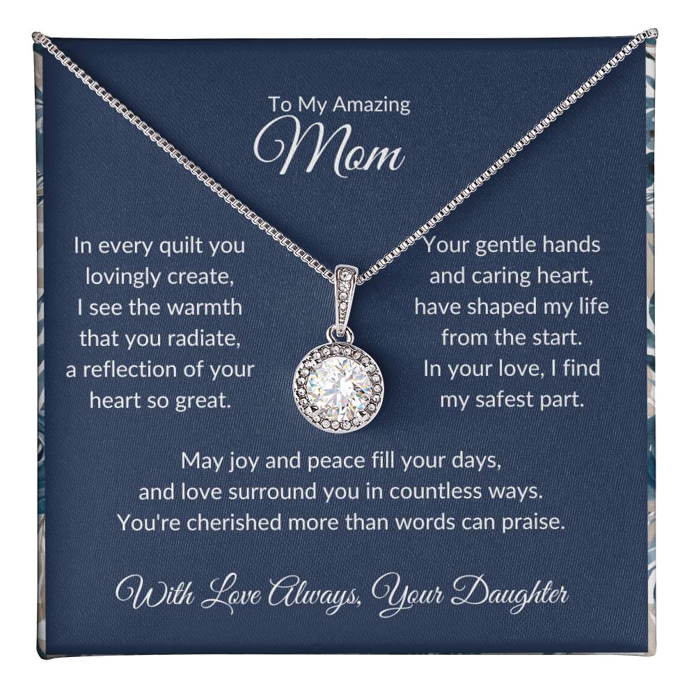 Eternal Hope Necklace For Quilting Mother - Dark Blue