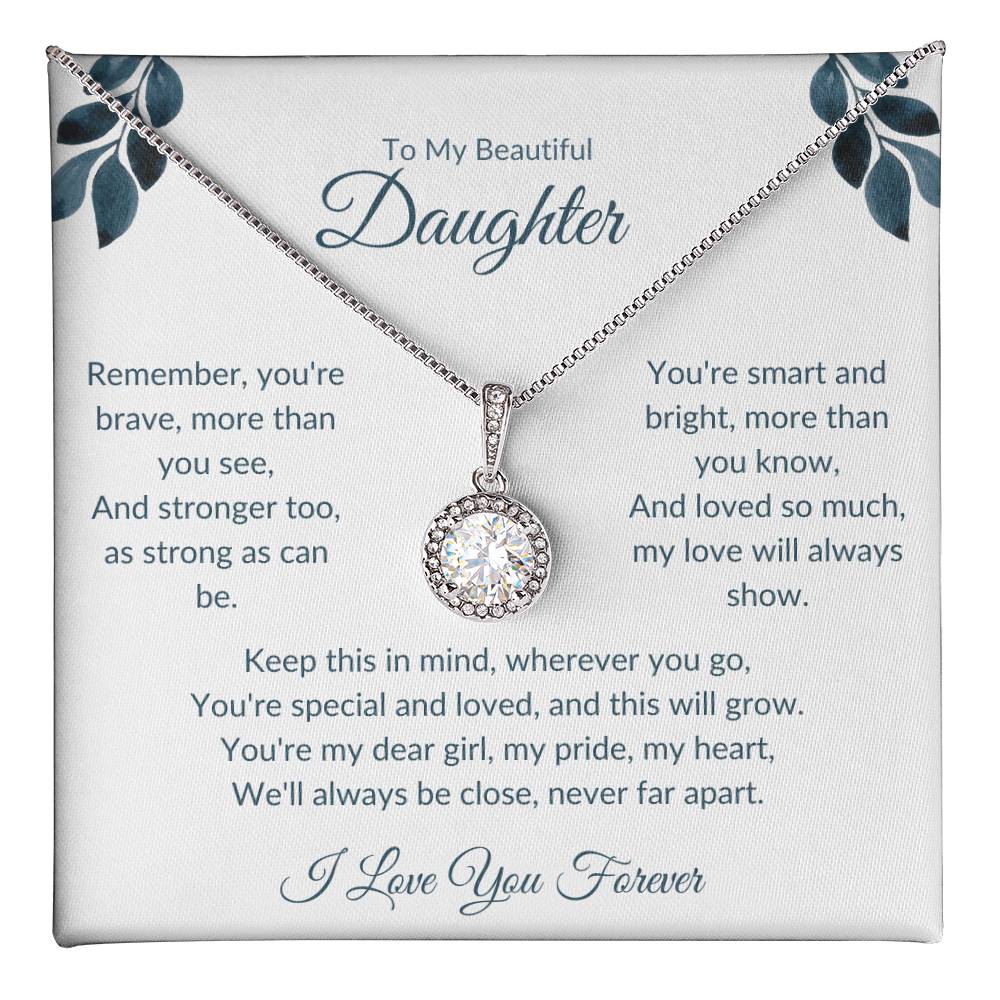 Eternal Hope Necklace For Daughter - Leafy White