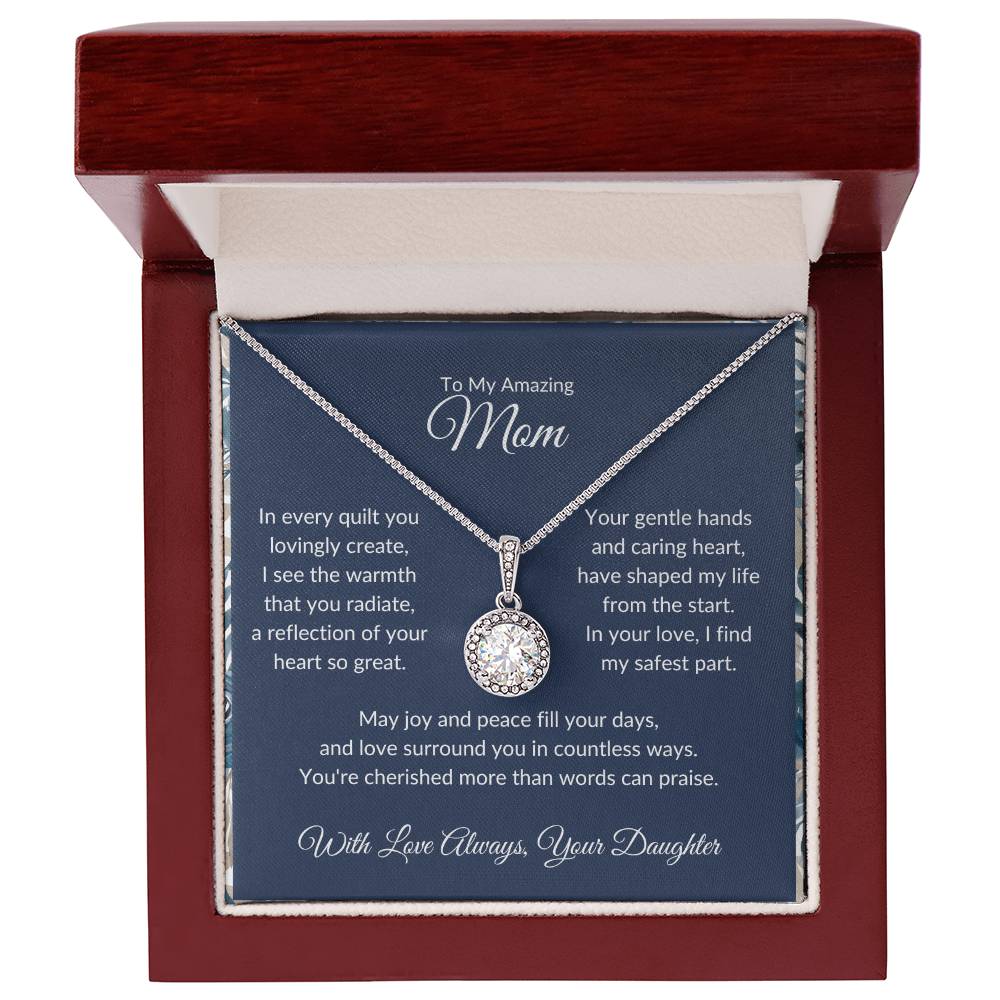 Eternal Hope Necklace For Quilting Mother - Dark Blue