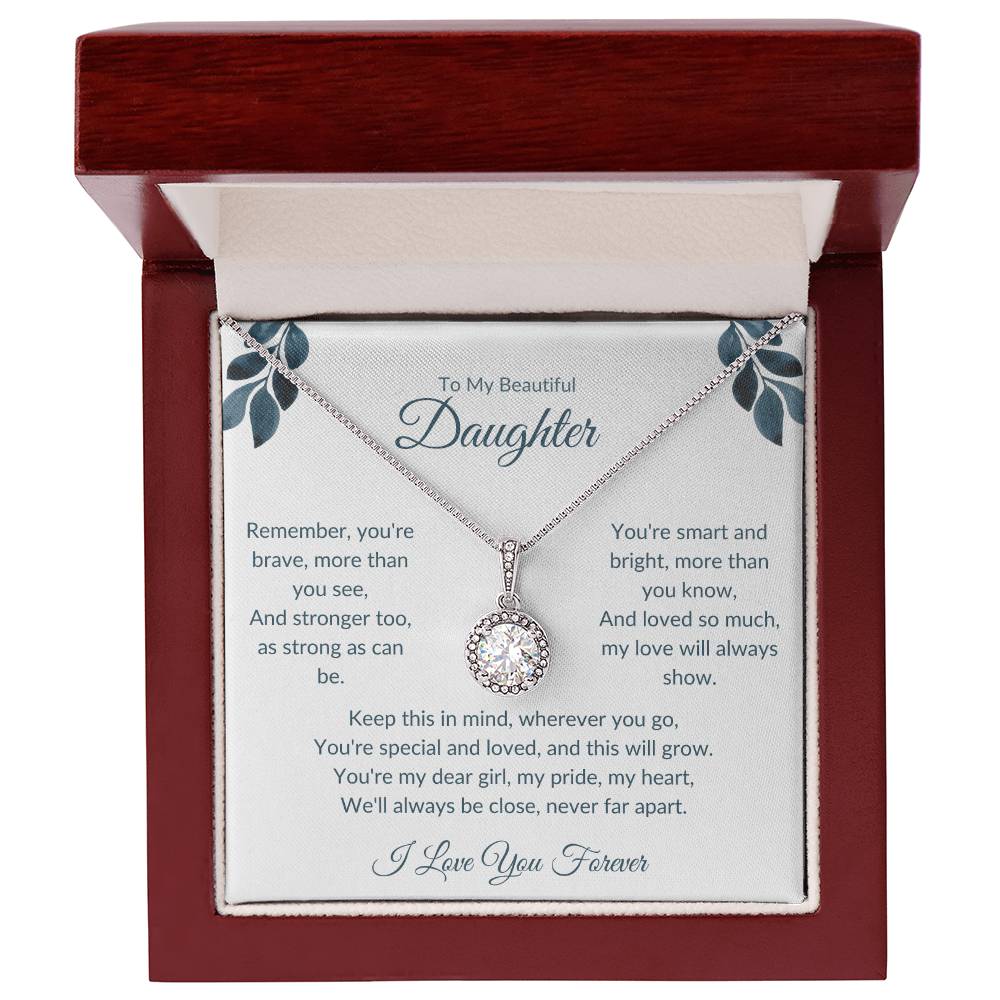 Eternal Hope Necklace For Daughter - Leafy White