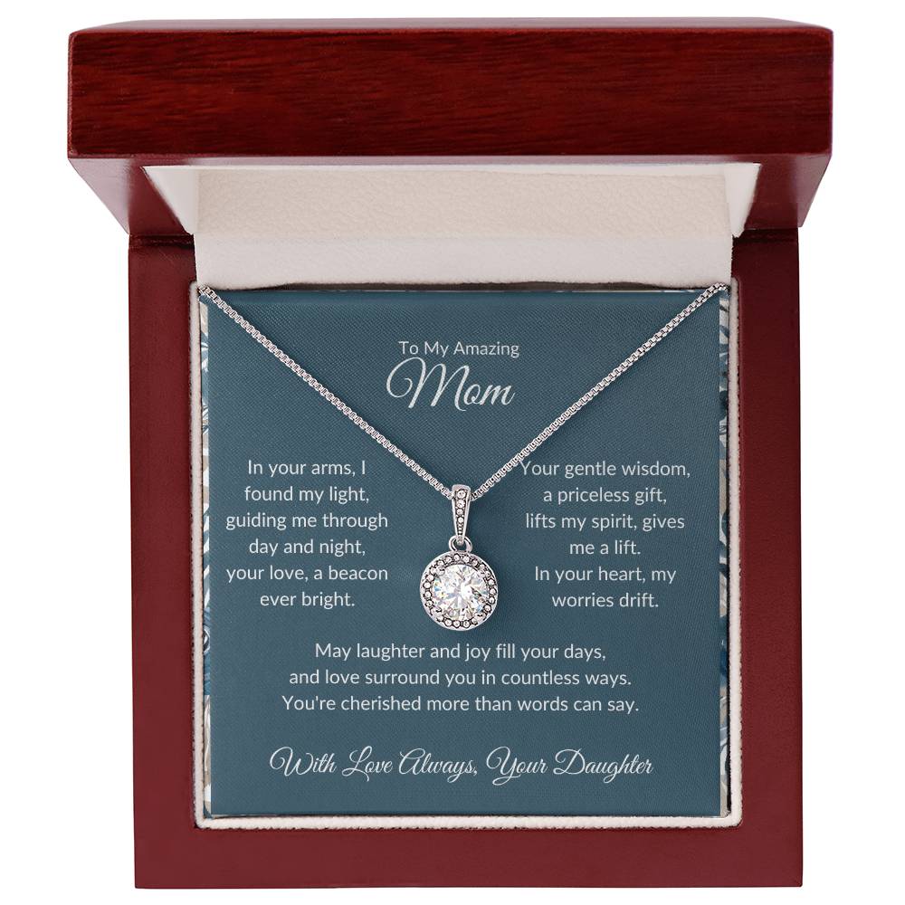 Eternal Hope Necklace For Mother - Dark Cyan
