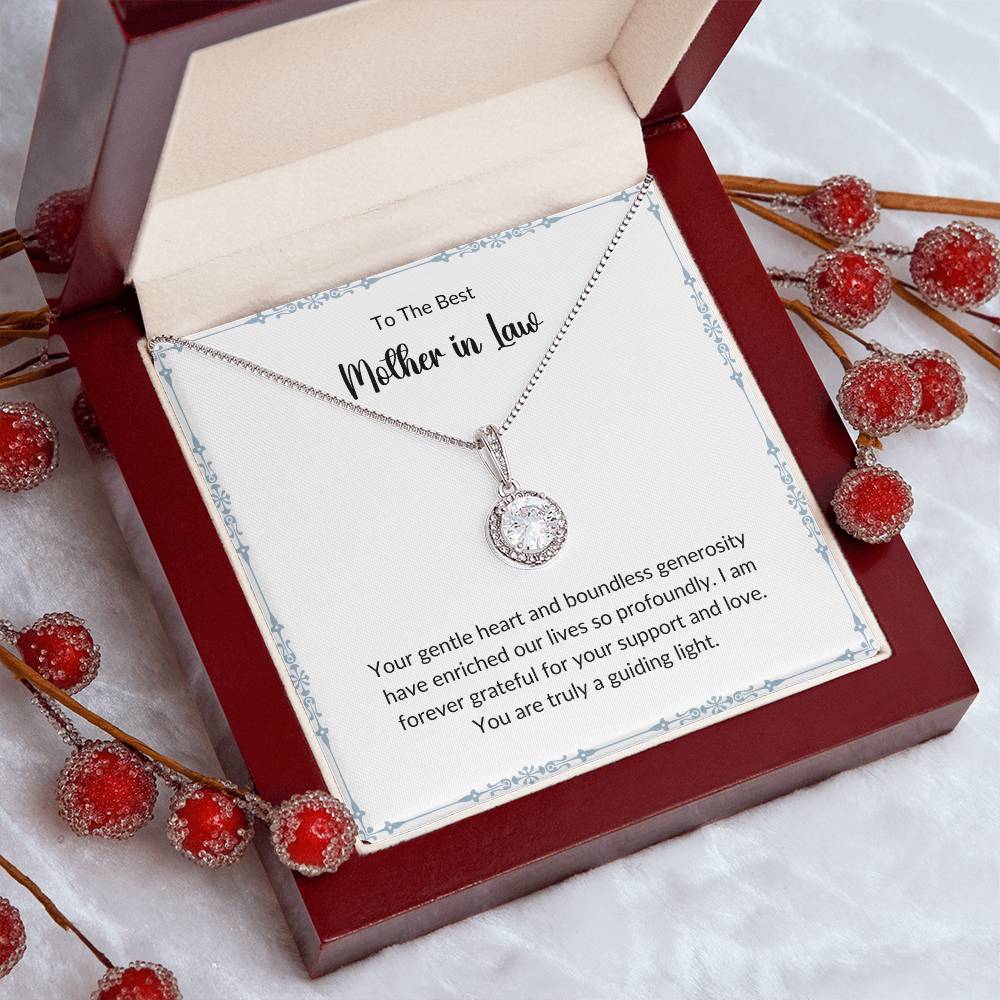 Eternal Hope Necklace For Mother-In-Law - White With Border