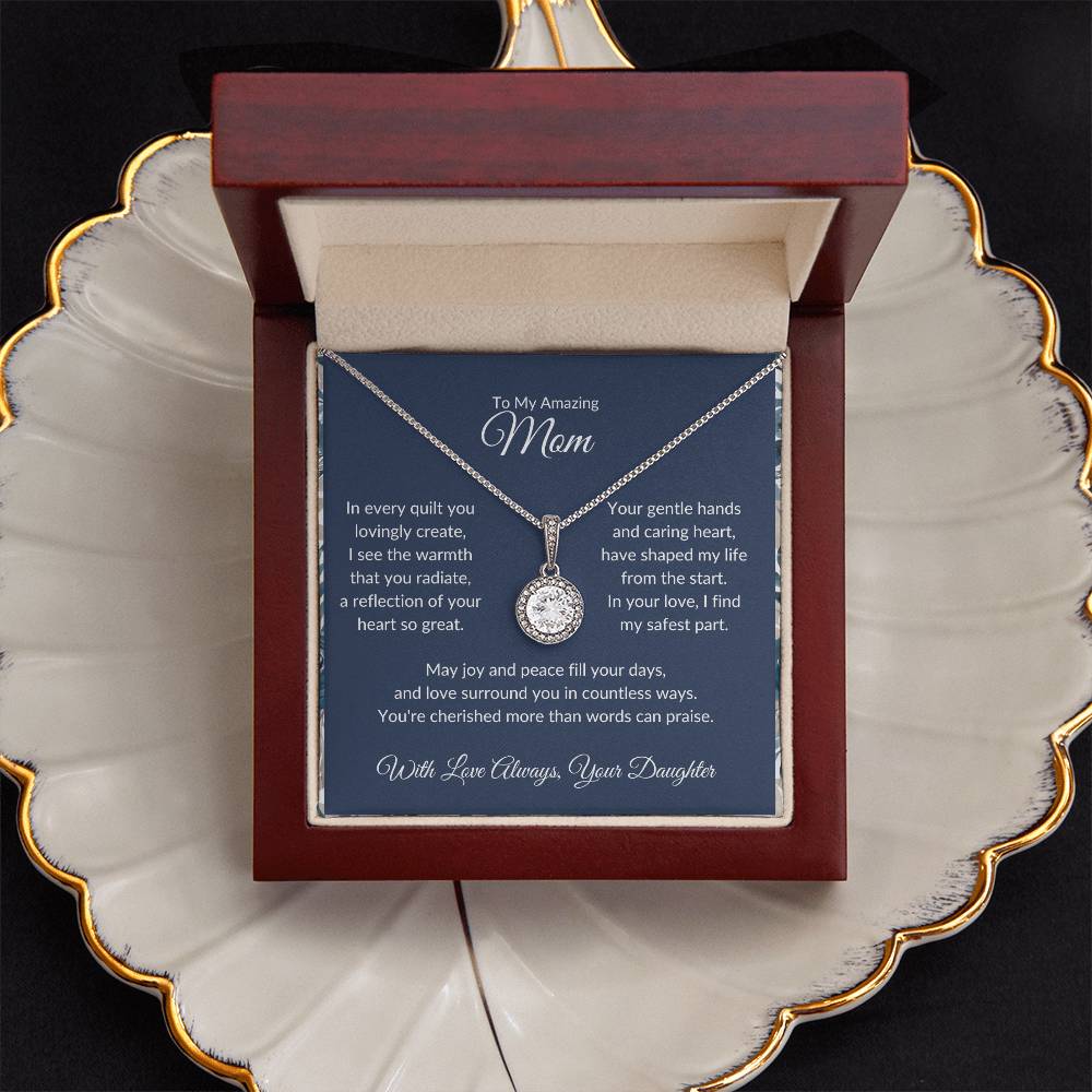 Eternal Hope Necklace For Quilting Mother - Dark Blue