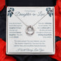 Lucky In Love Necklace For Daughter-In-Law - Leafy White