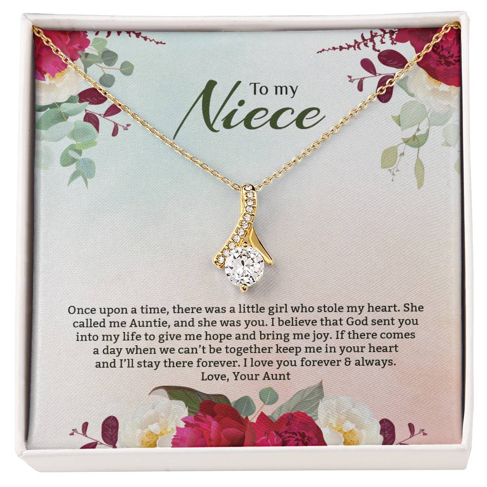 Alluring Beauty Necklace For Niece - Red Flowers