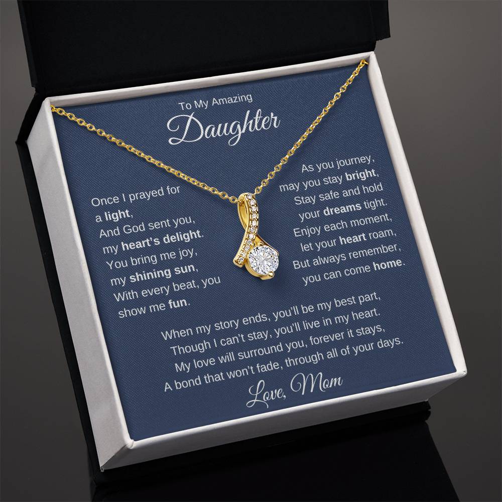 Alluring Beauty Necklace For Daughter - Dark Blue