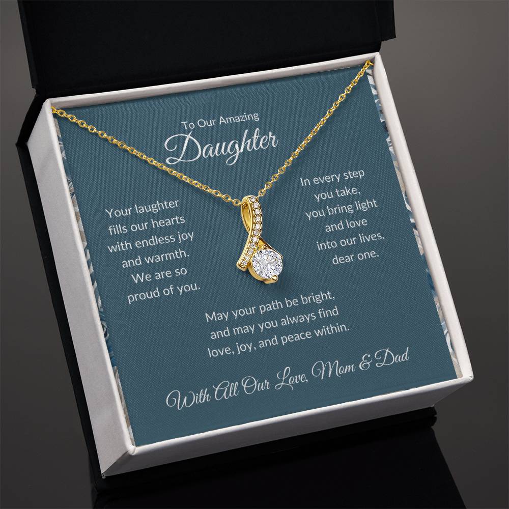 Alluring Beauty Necklace For Daughter - Dark Cyan