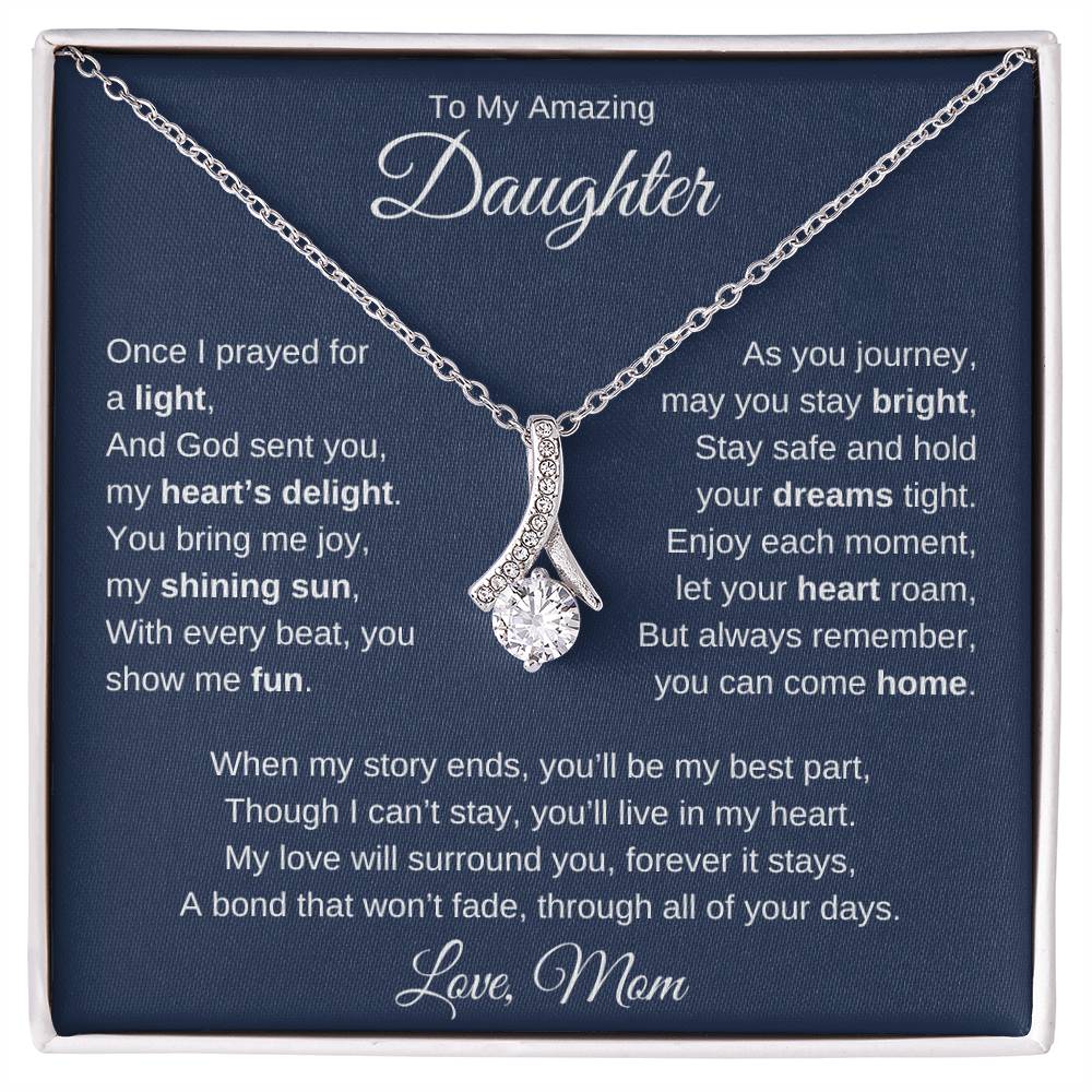 Alluring Beauty Necklace For Daughter - Dark Blue