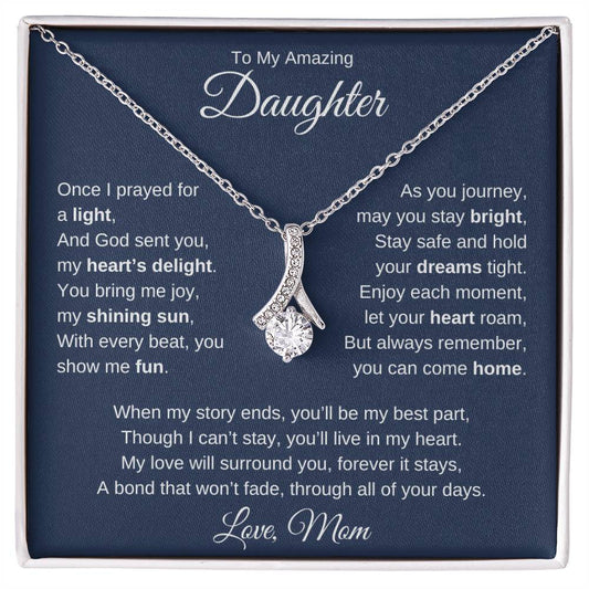 Alluring Beauty Necklace For Daughter - Dark Blue
