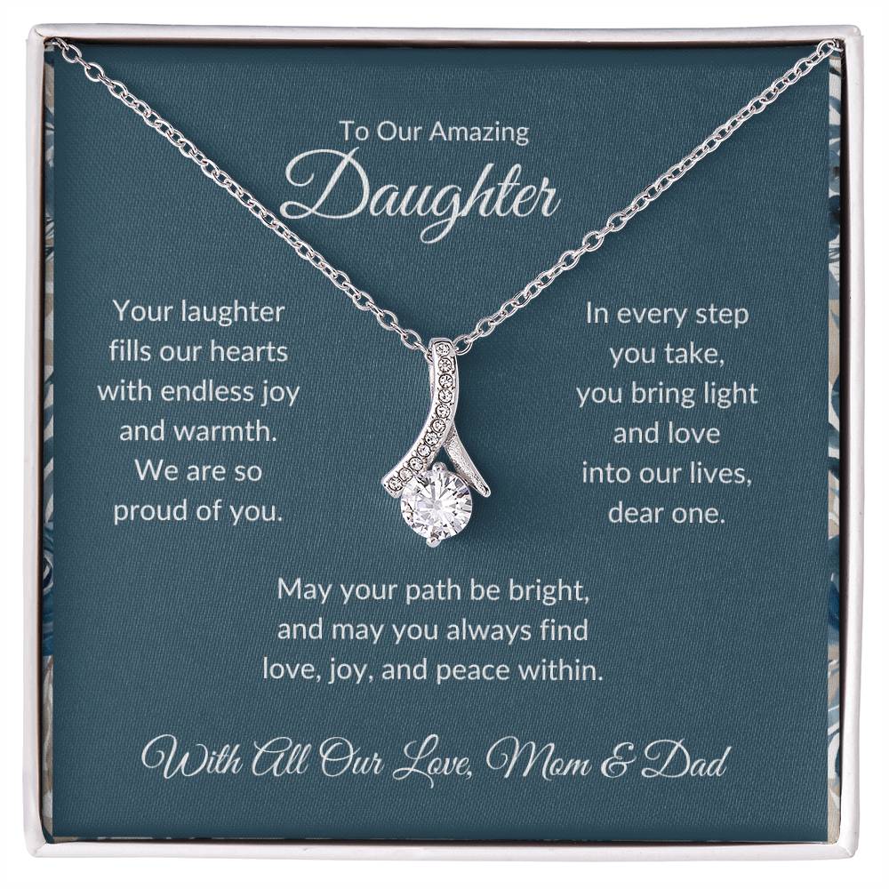 Alluring Beauty Necklace For Daughter - Dark Cyan