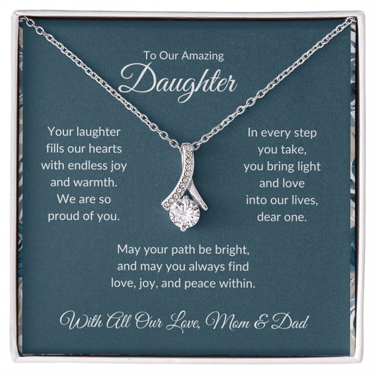Alluring Beauty Necklace For Daughter - Dark Cyan