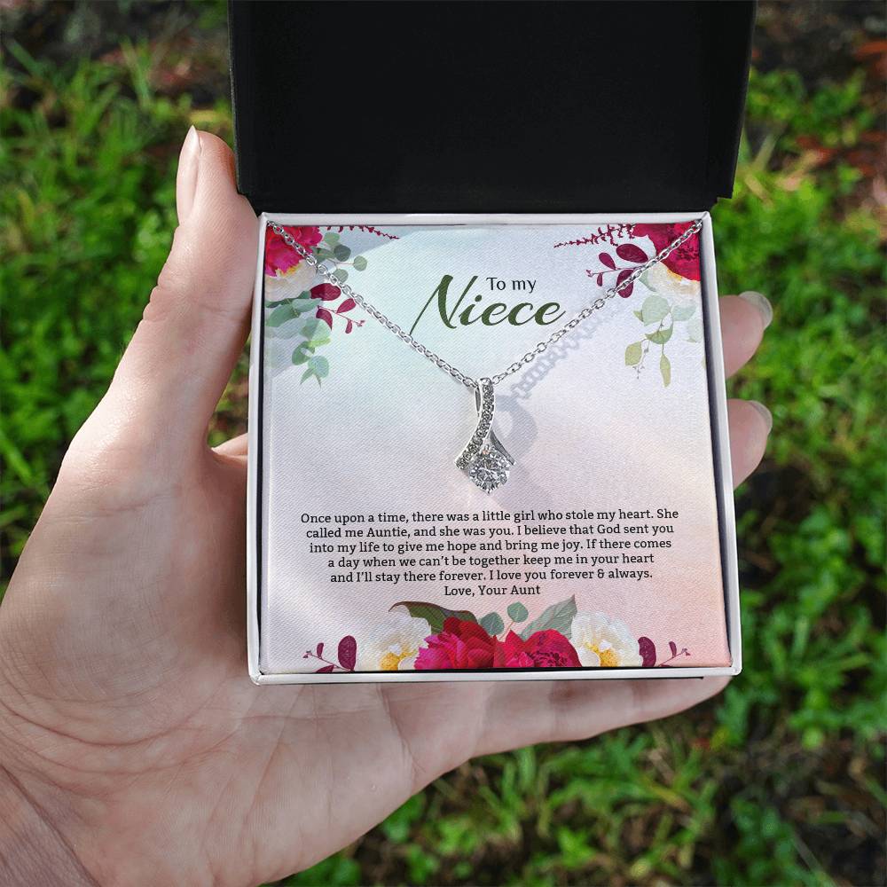 Alluring Beauty Necklace For Niece - Red Flowers