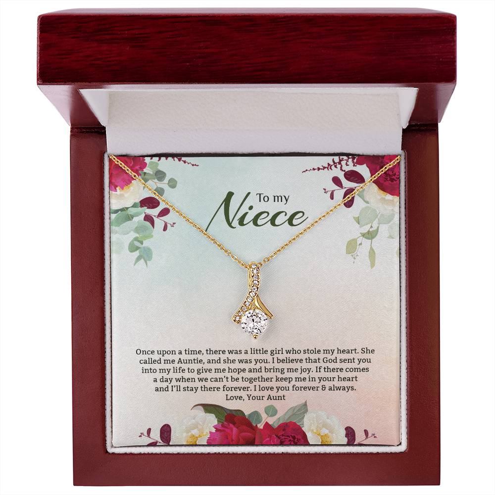 Alluring Beauty Necklace For Niece - Red Flowers