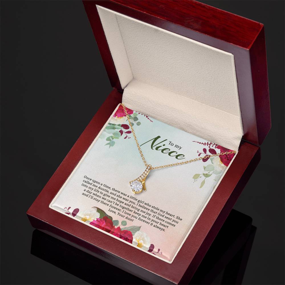 Alluring Beauty Necklace For Niece - Red Flowers