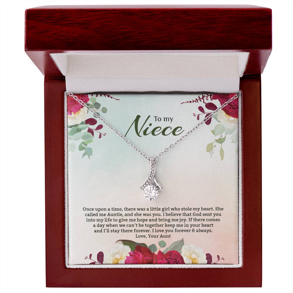 Alluring Beauty Necklace For Niece - Red Flowers