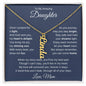 Vertical Name Necklace For Daughter - Personalized - Black