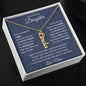 Vertical Name Necklace For Daughter - Personalized - Black