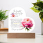Acrylic Heart Plaque For Daughter - Corner Bright Floral