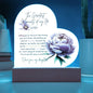 Acrylic Heart Plaque For Daughter - Corner Bright Floral