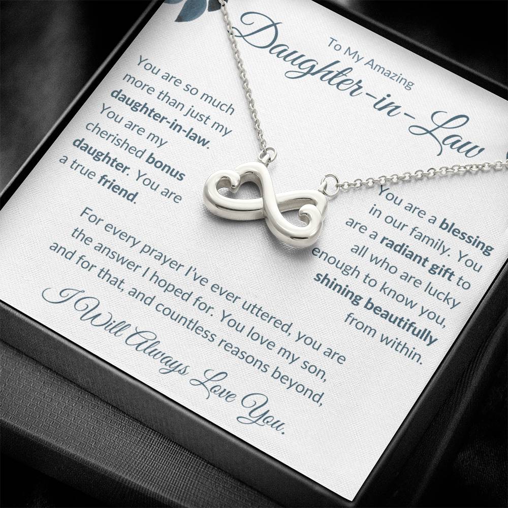 Endless Love Necklace For Daughter-In-Law - Leafy White
