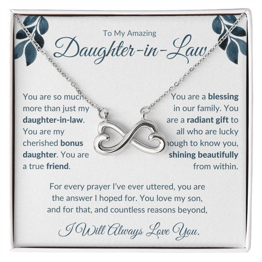 Endless Love Necklace For Daughter-In-Law - Leafy White