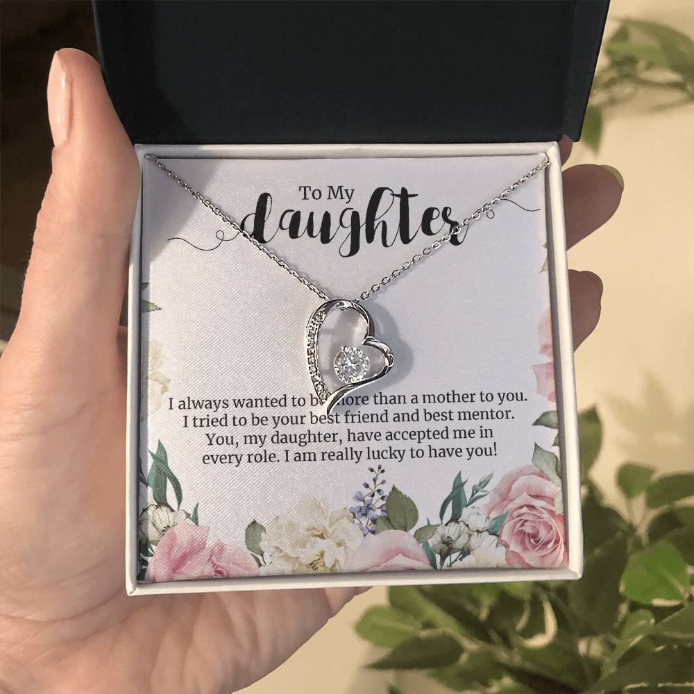 Forever Love Necklace For Daughter - Floral Style