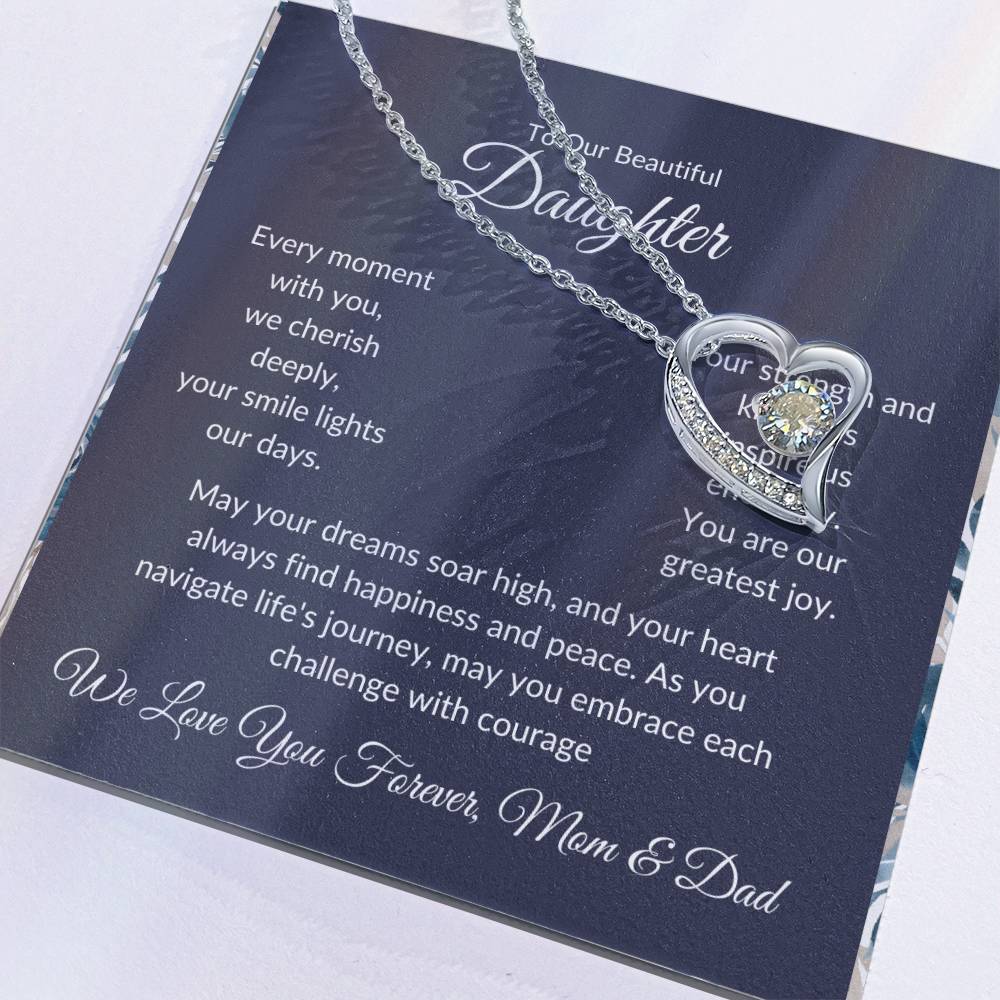 Forever Love Necklace For Daughter - Dark