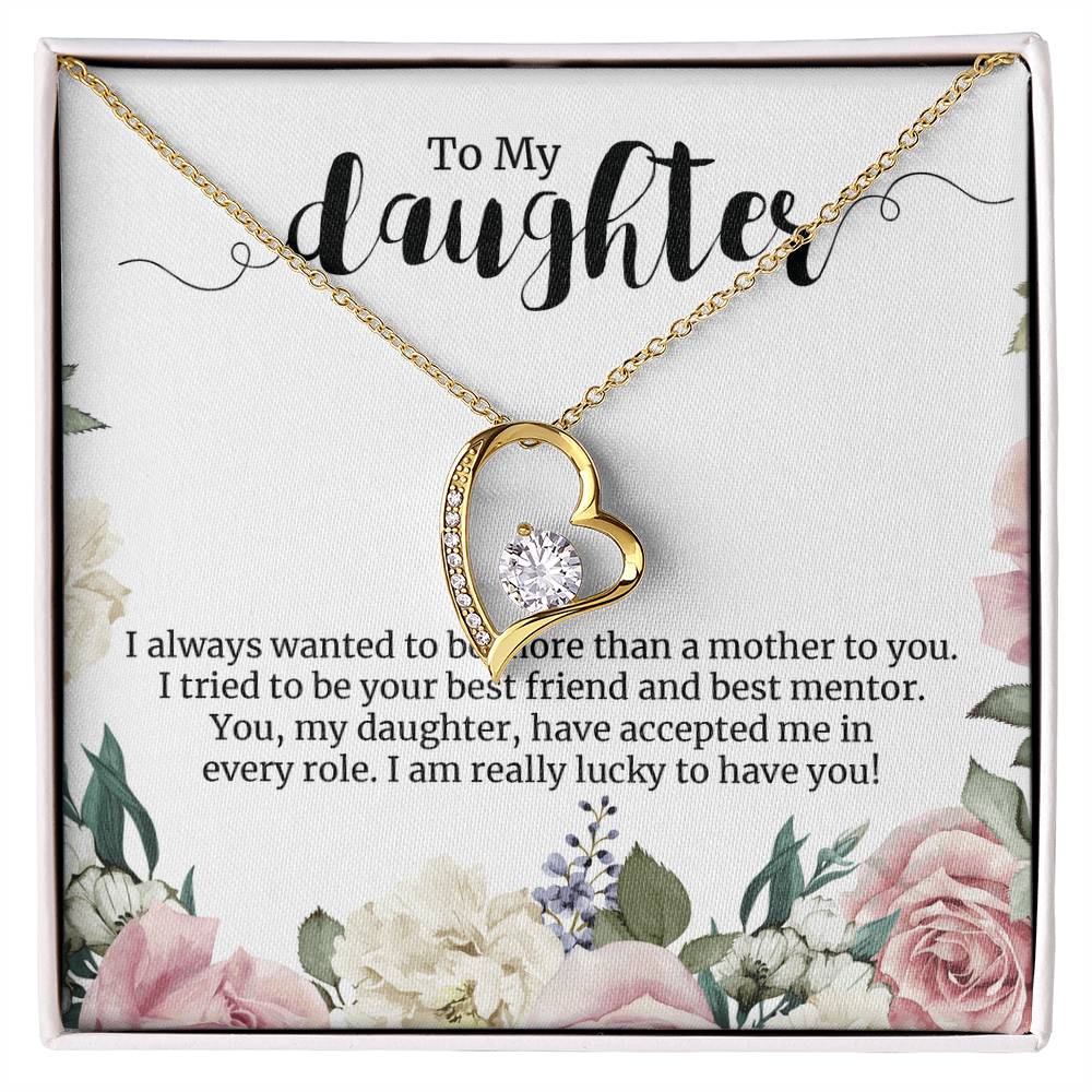 Forever Love Necklace For Daughter - Floral Style