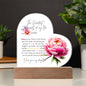 Acrylic Heart Plaque For Daughter - Corner Bright Floral