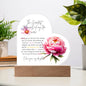 Acrylic Heart Plaque For Daughter - Corner Bright Floral