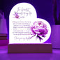 Acrylic Heart Plaque For Daughter - Corner Bright Floral