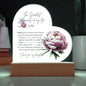 Acrylic Heart Plaque For Daughter - Corner Bright Floral