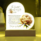 Acrylic Heart Plaque For Daughter - Corner Bright Floral