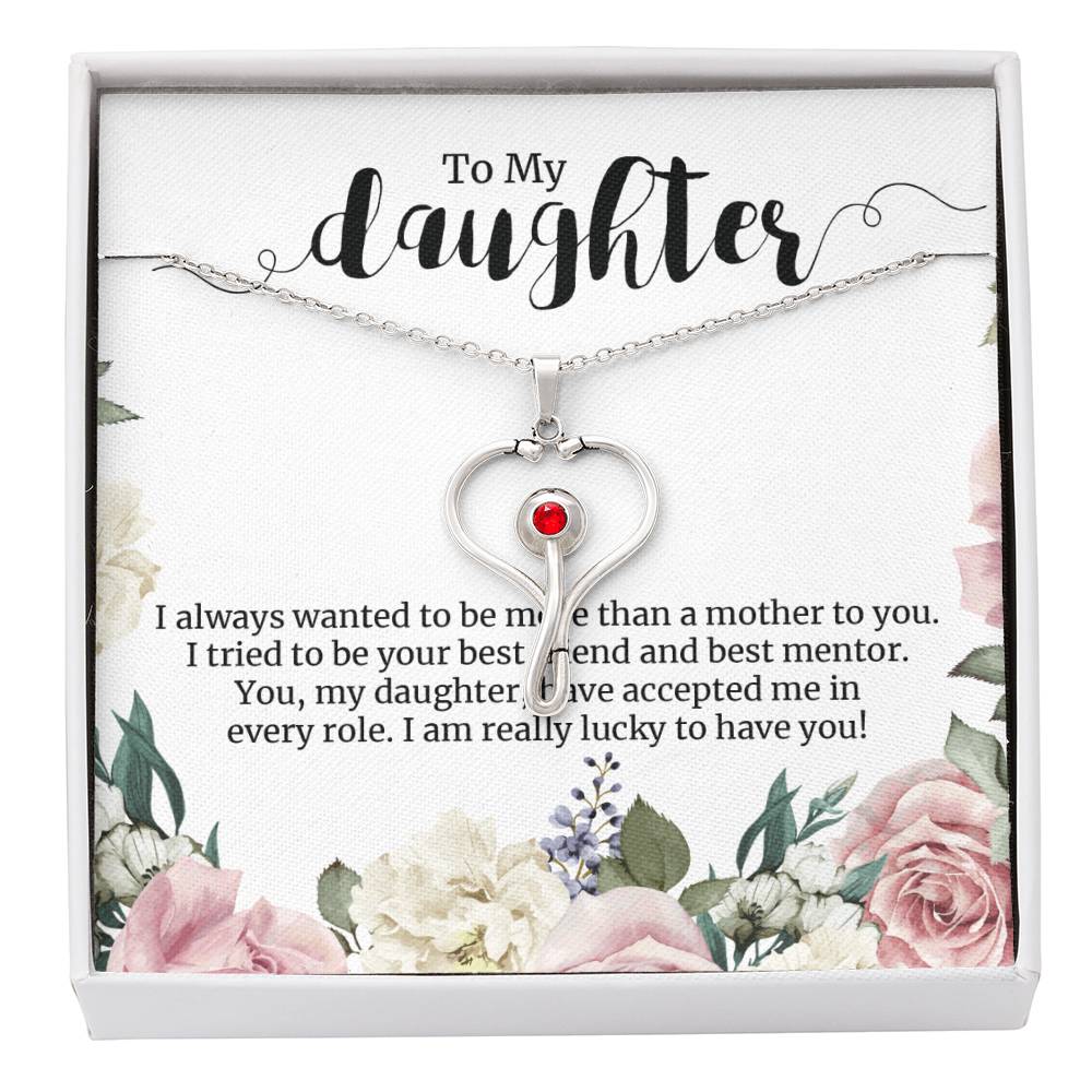 Stethoscope Necklace For Daughter - Floral Style