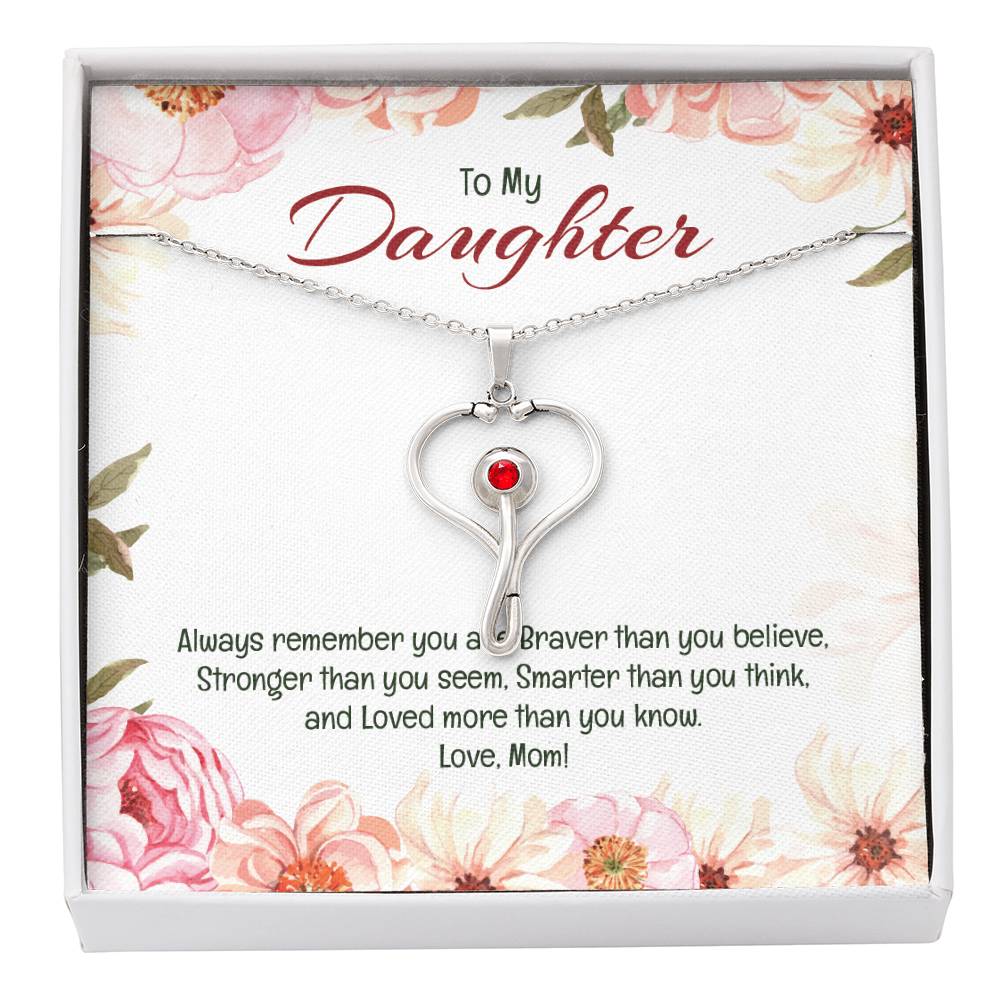 Stethoscope Necklace For Daughter - Floral Delight
