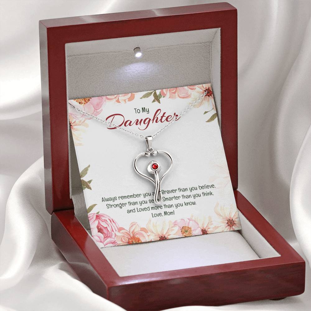 Stethoscope Necklace For Daughter - Floral Delight