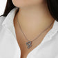 Heart To Heart Necklace For Daughter - Dark Blue