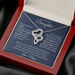 Heart To Heart Necklace For Daughter - Dark Blue