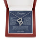 Heart To Heart Necklace For Daughter - Dark Blue