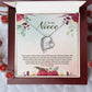 Forever Love Necklace For Niece - Red Flowers