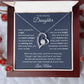 Forever Love Necklace For Daughter - Dark Blue