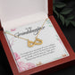 Endless Love Necklace For Granddaughter - Corner Roses on White
